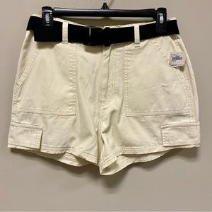 Love Revival Khaki Shorts 🩳 Sz M W/ Belt NWT 100% Cotton